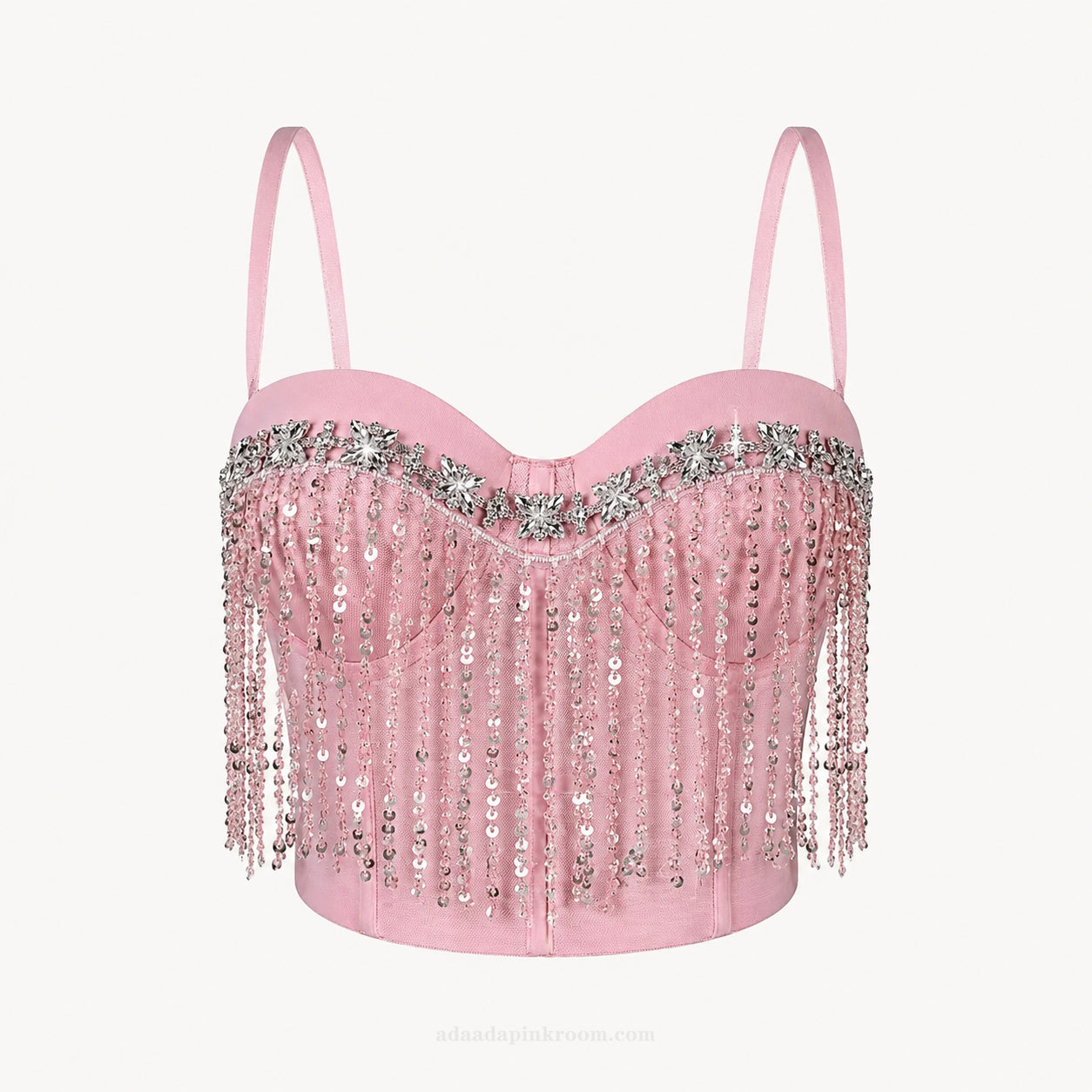 Embellished Corset Crop Top
