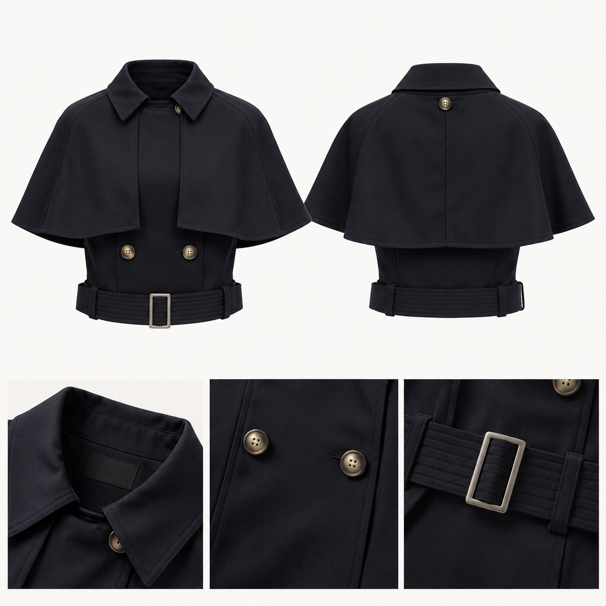 Sable Cape Overlay Jacket