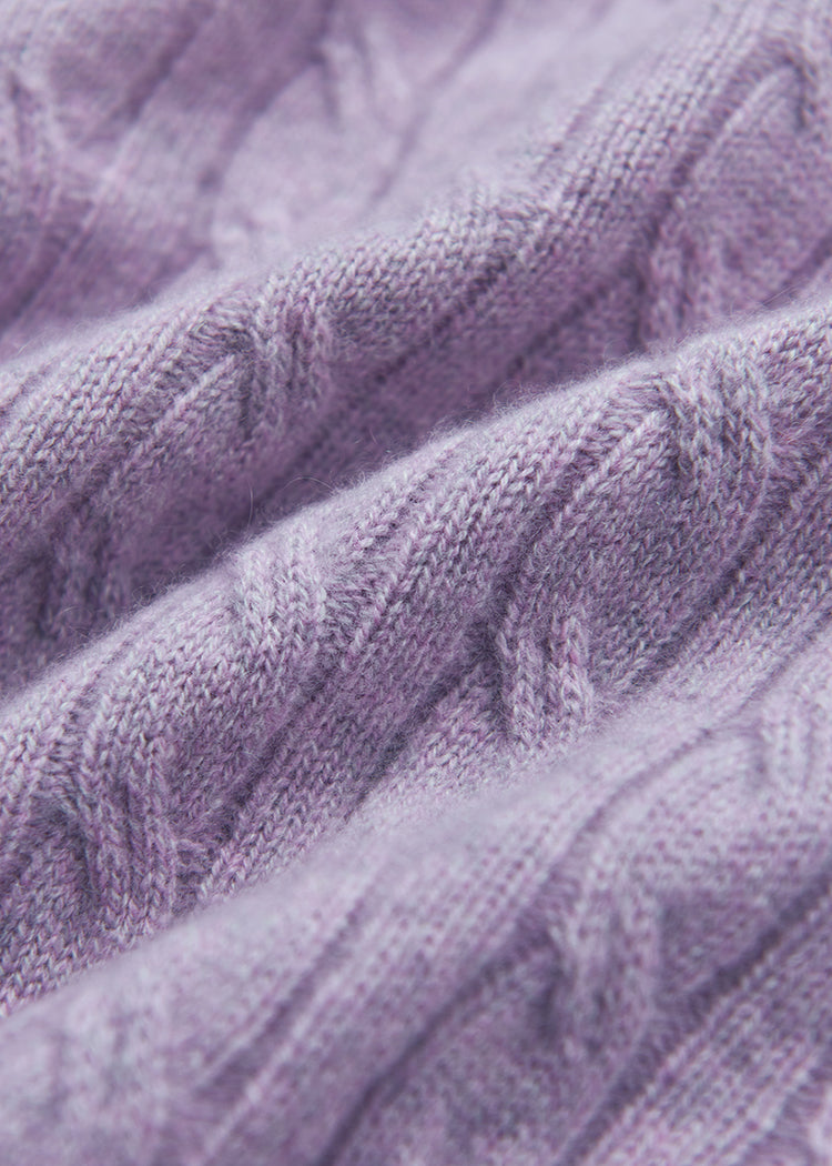 Pure cashmere cable knit sweater