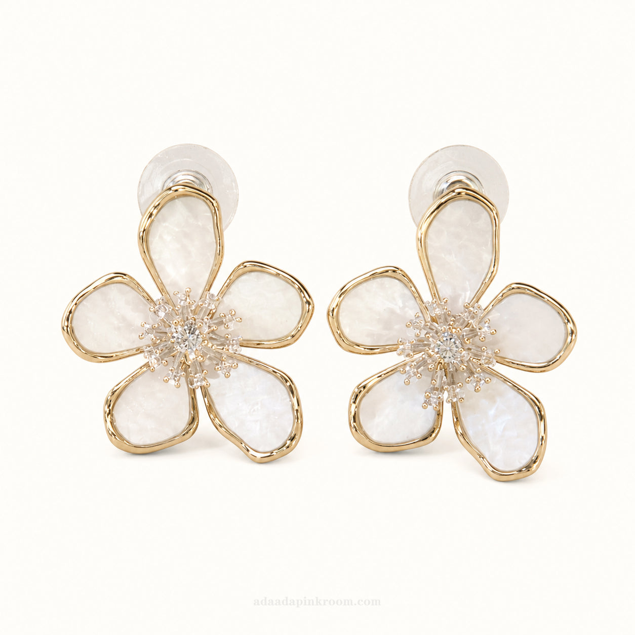 Pearlescent Flower Earrings