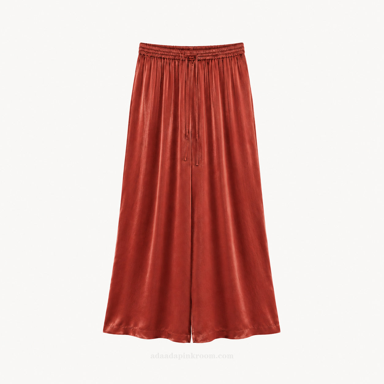SATIN WIDE-LEG PANTS