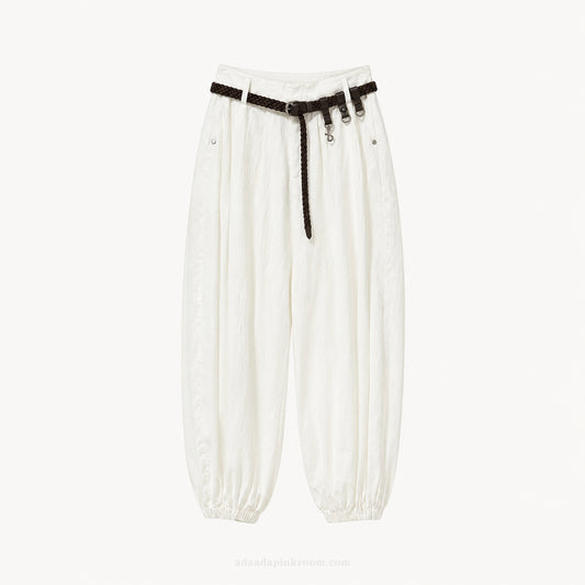 Belted Jogger Pants