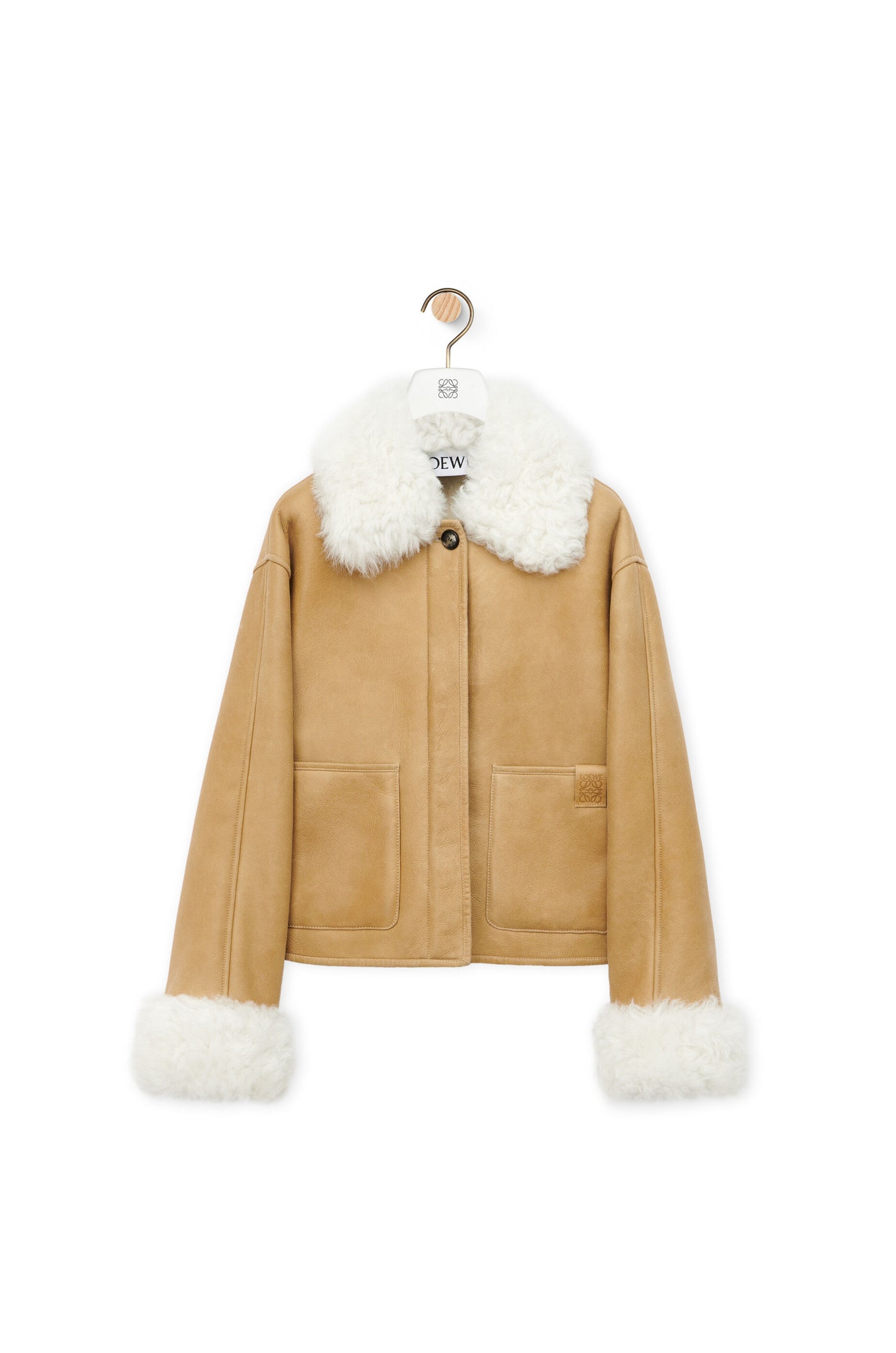 Jacket with soft fur collar