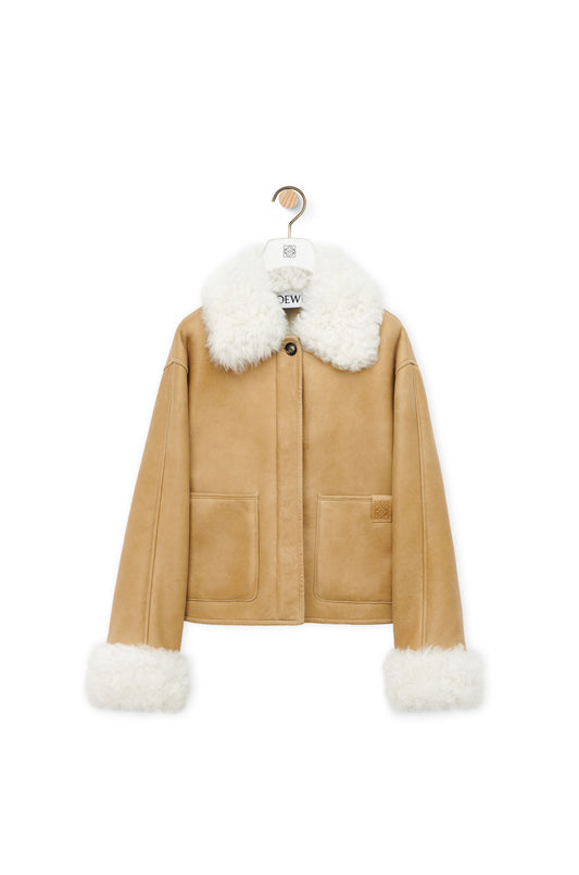 Jacket with soft fur collar