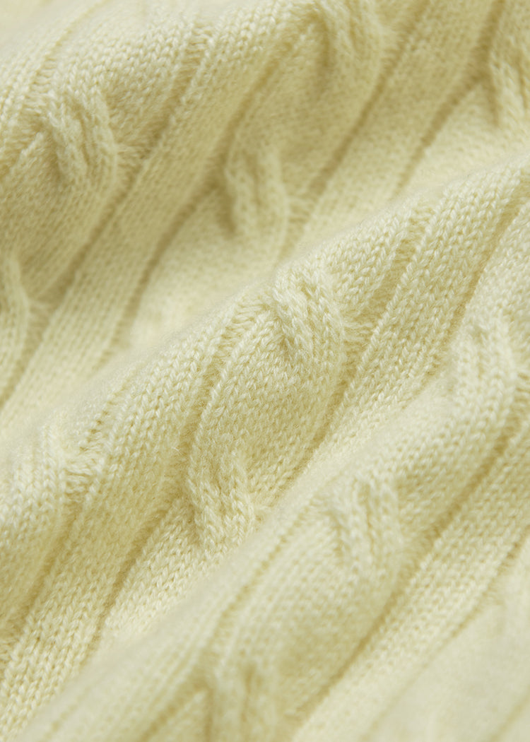 Pure cashmere cable knit sweater