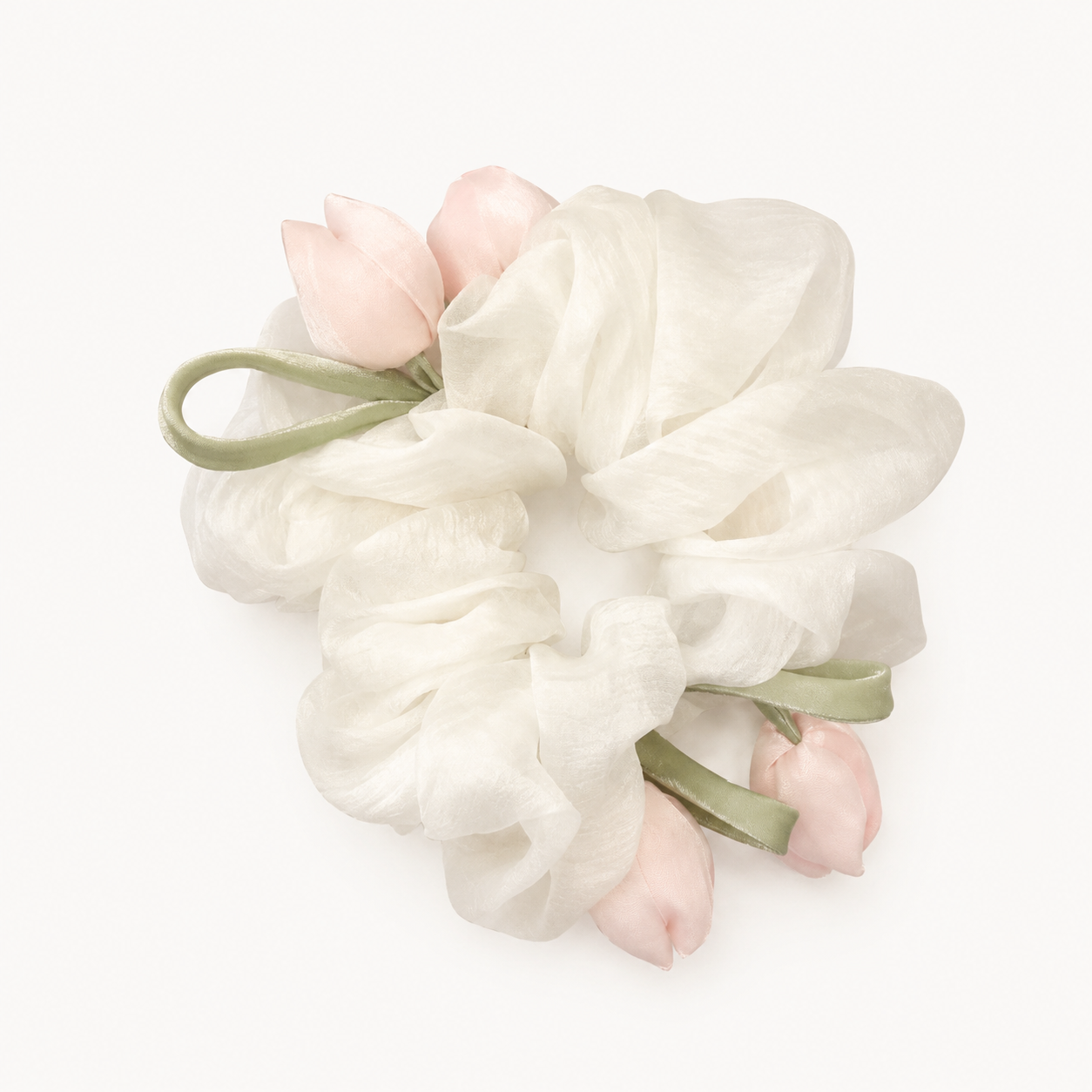 SWEET DREAMS BLOSSOM SCRUNCHIE IN BLUSH TULIP