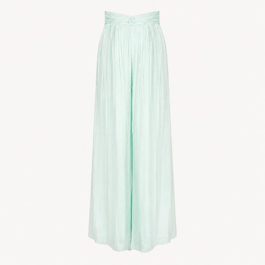 PLEATED WIDE-LEG PANTS