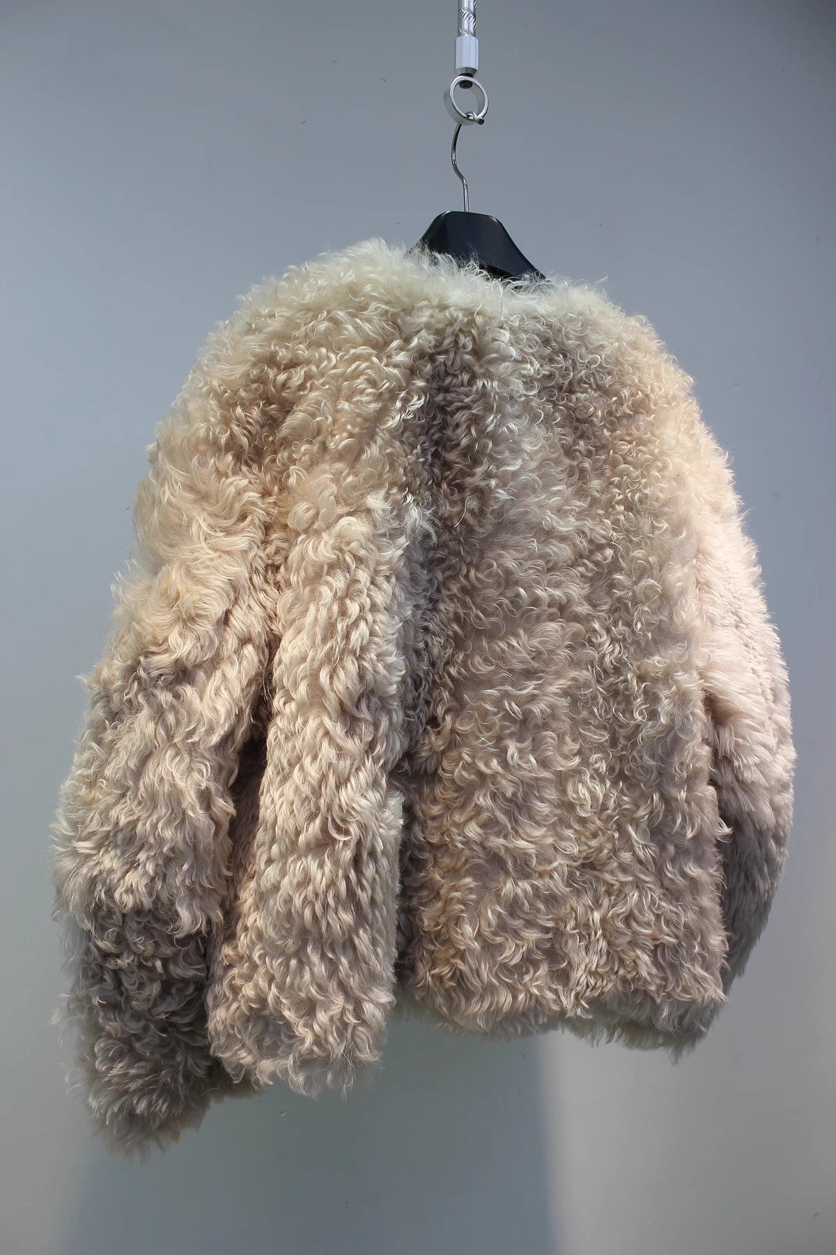 Lmported Mosna sheep fur all-in-one simple and fashionable curly fur coat