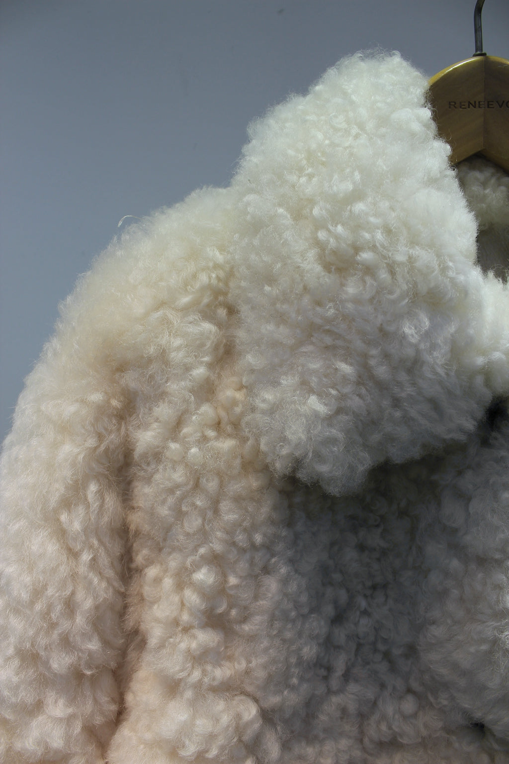 Lcelandic imported sheepskin all-in-one French style short fur coat
