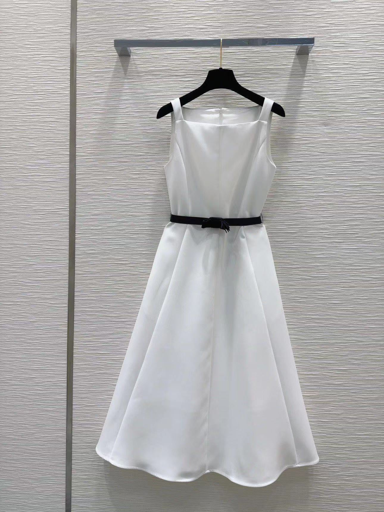 Bow Sleeveless Suspender Dress