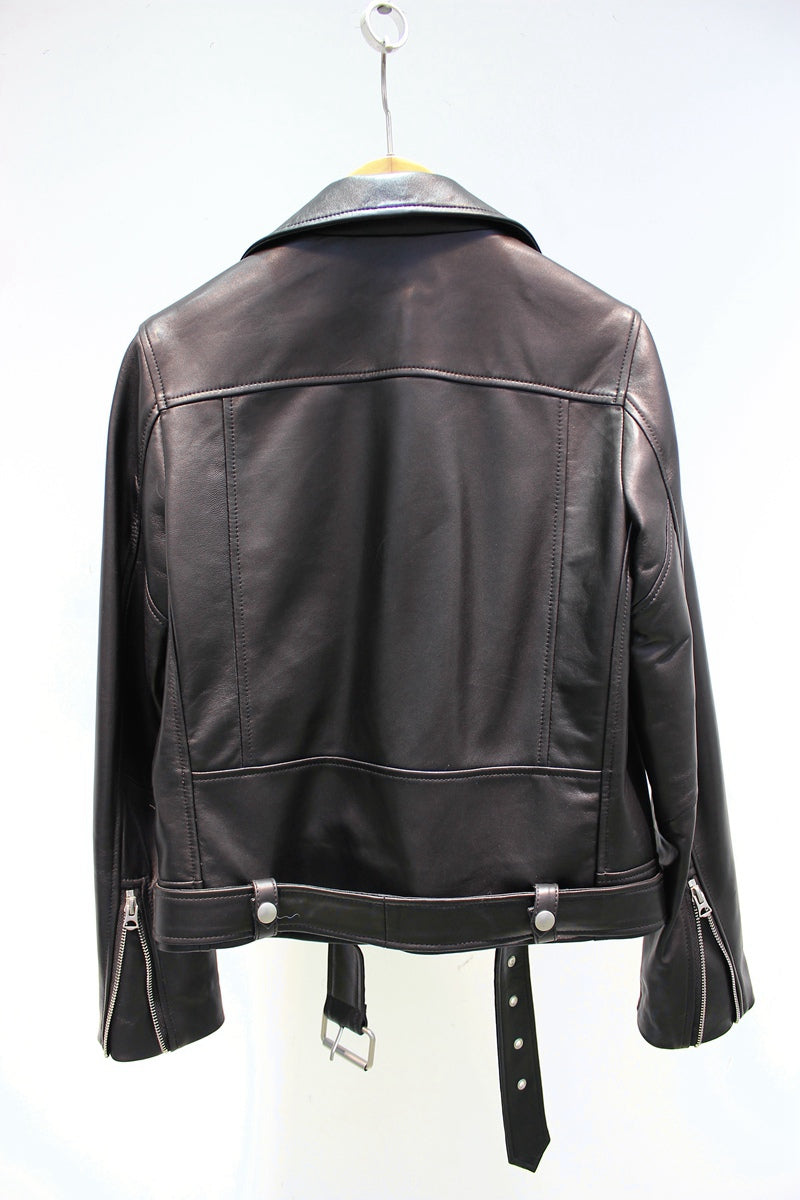 black sheepskin jacket