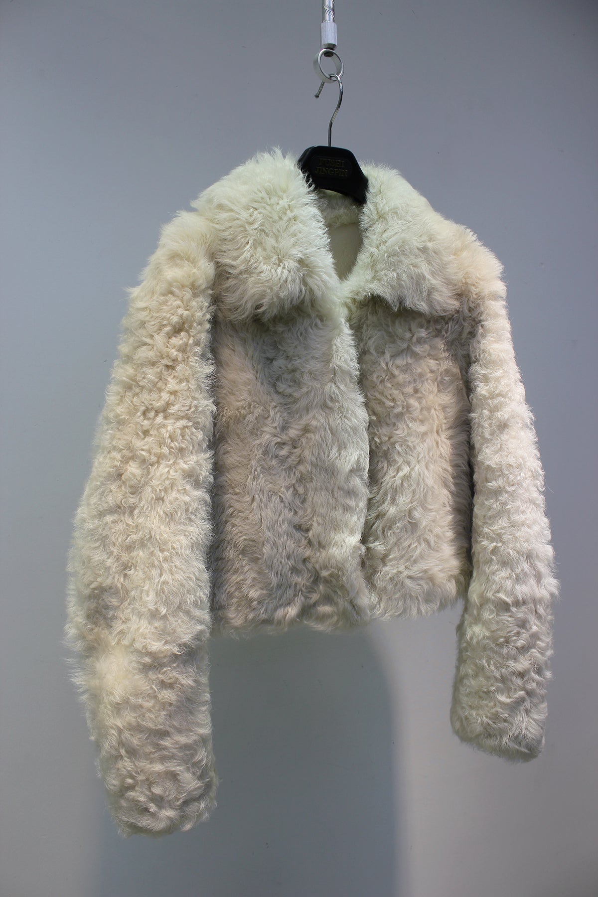 Spanish Tuscan sheepskin all-in-one simple short fur coat
