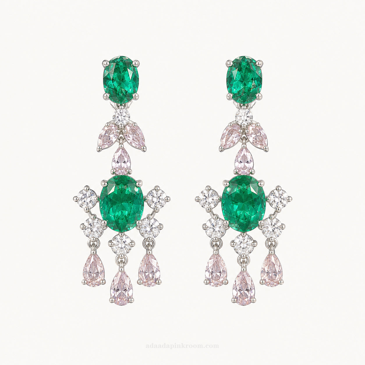 Emerald Green Crystal Drop Earrings