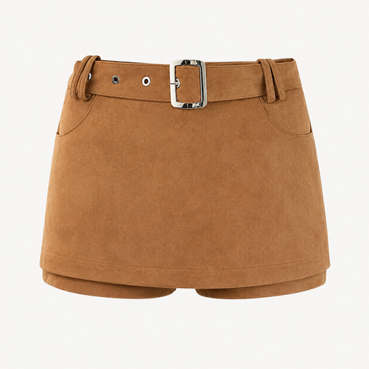 BELTED MINI SKORT