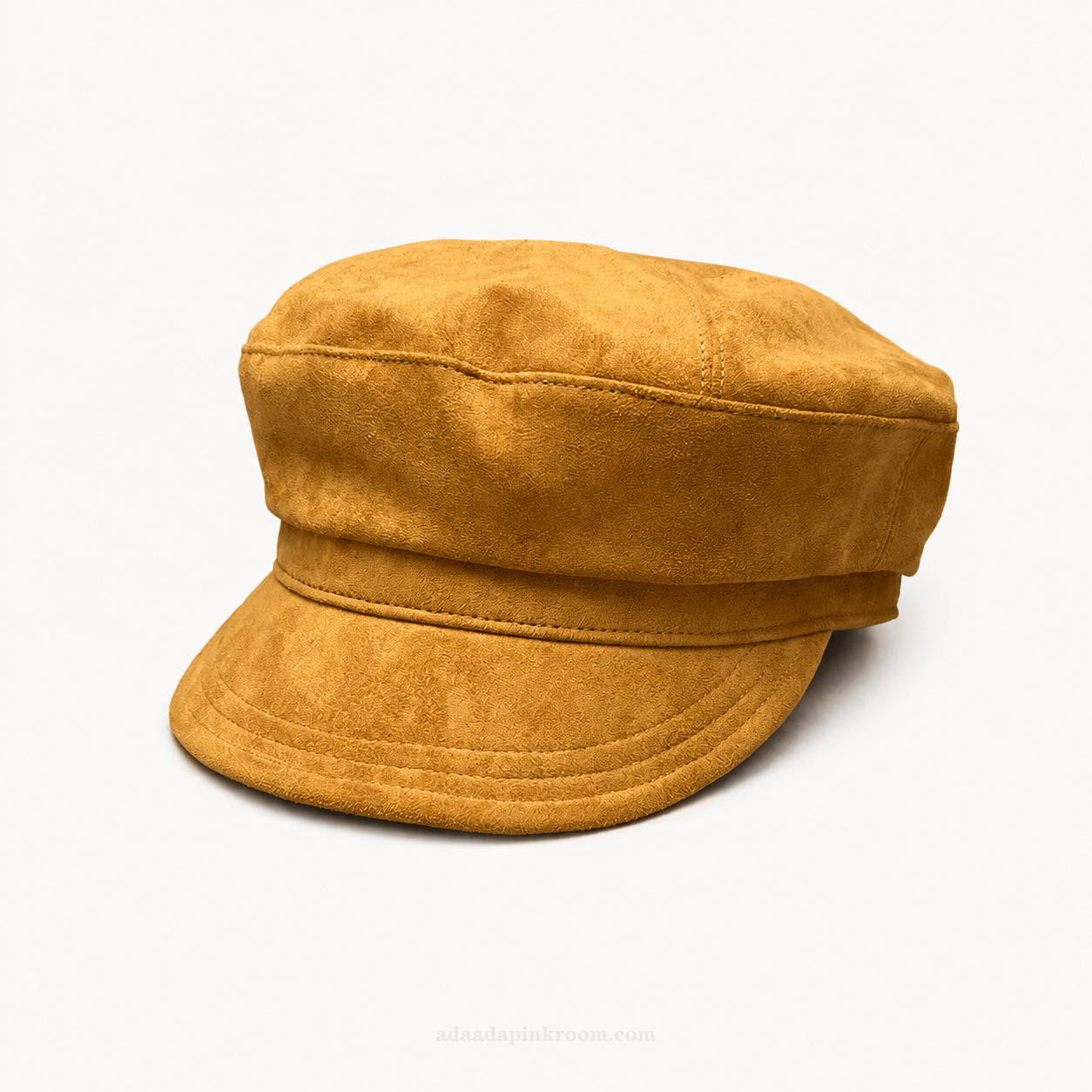 Suede-Effect Baker Boy Cap