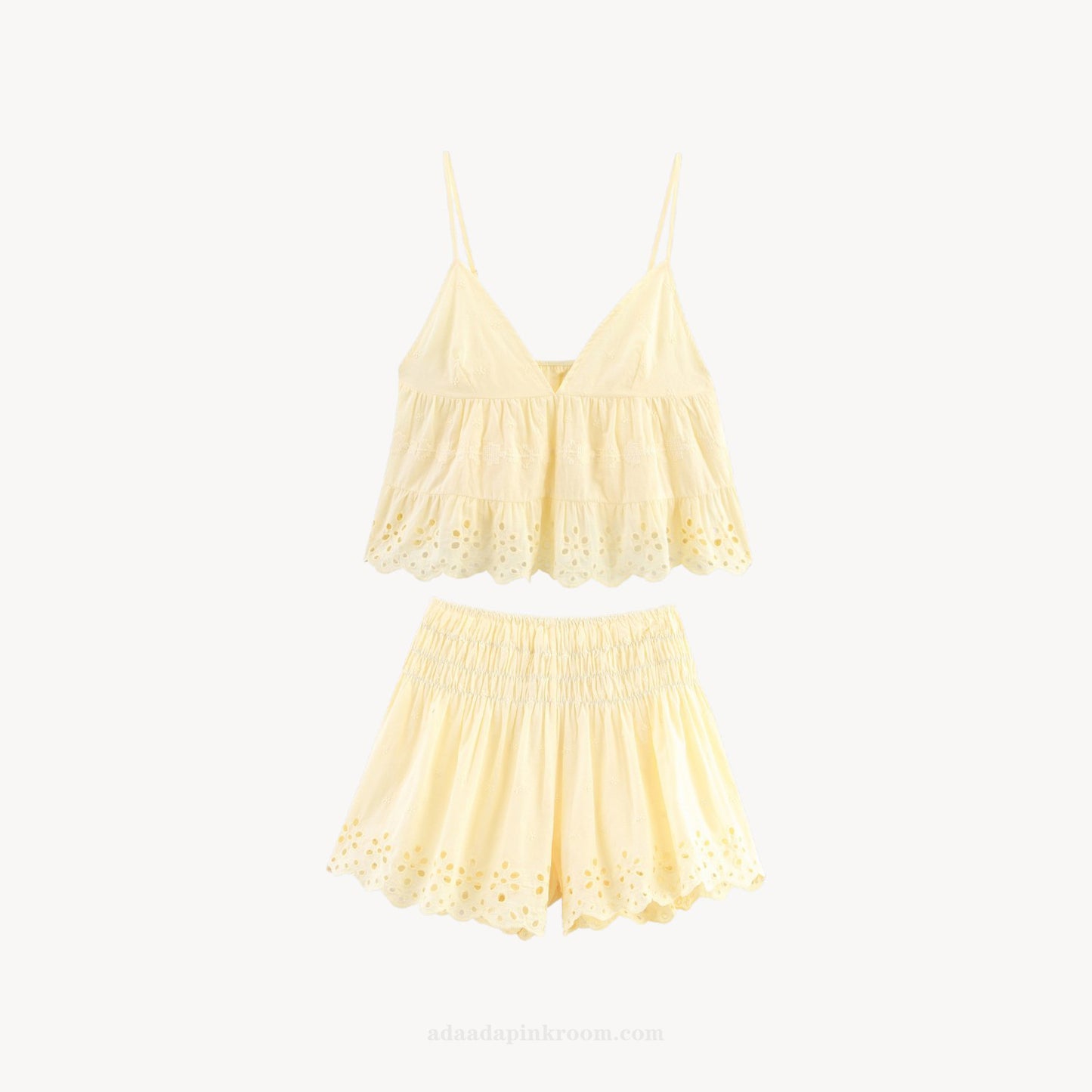 Eyelet Cami Top and Shorts Set