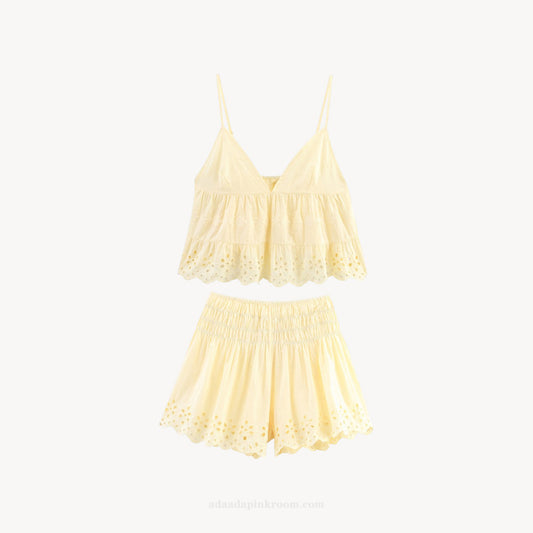 Eyelet Cami Top and Shorts Set