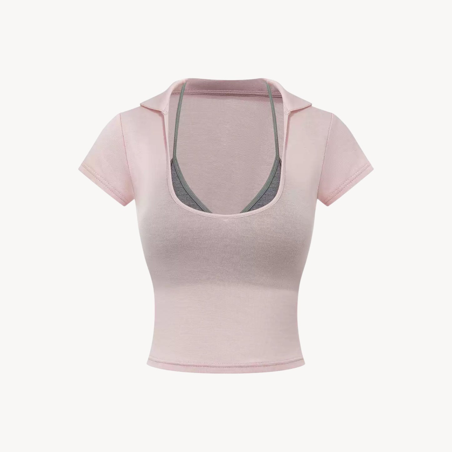 CONTRAST CAMI POLO TOP