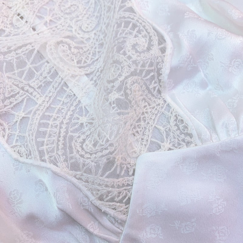 Camellia Silk Lace Peplum Blouse