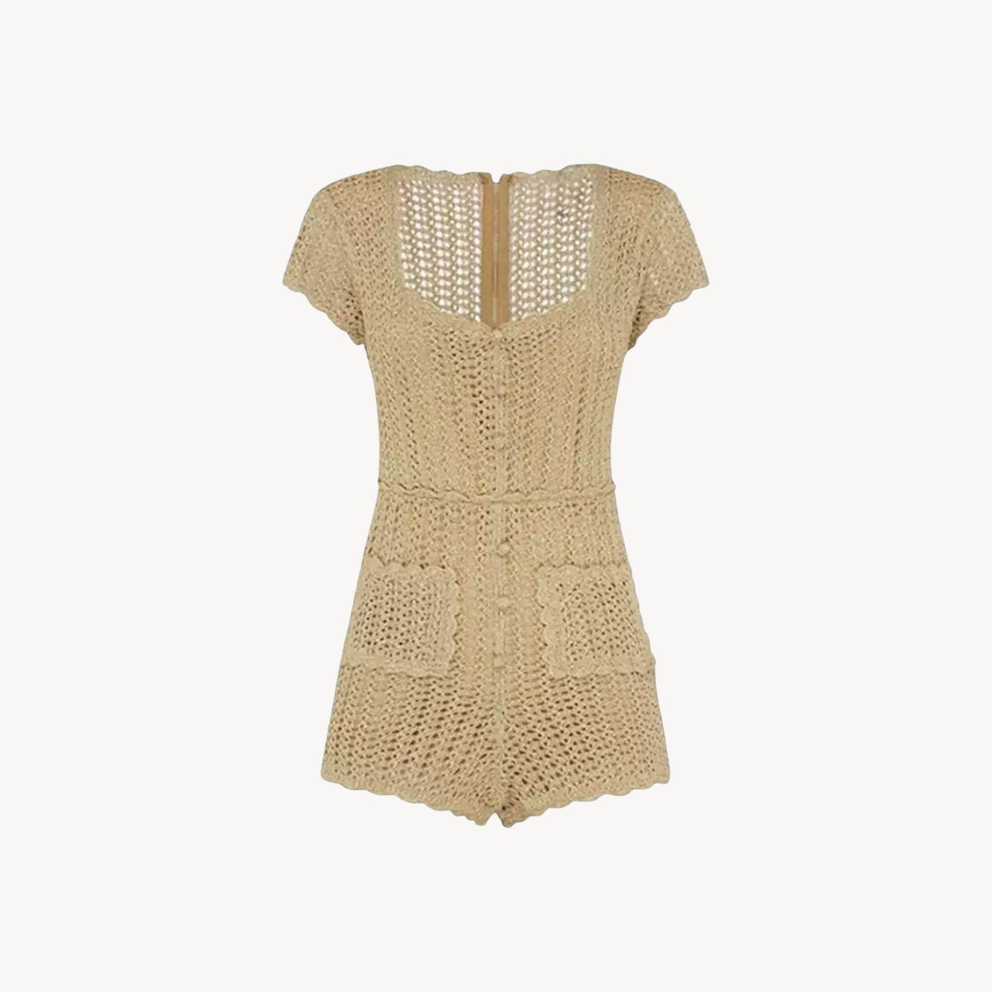OPENWORK KNIT ROMPER
