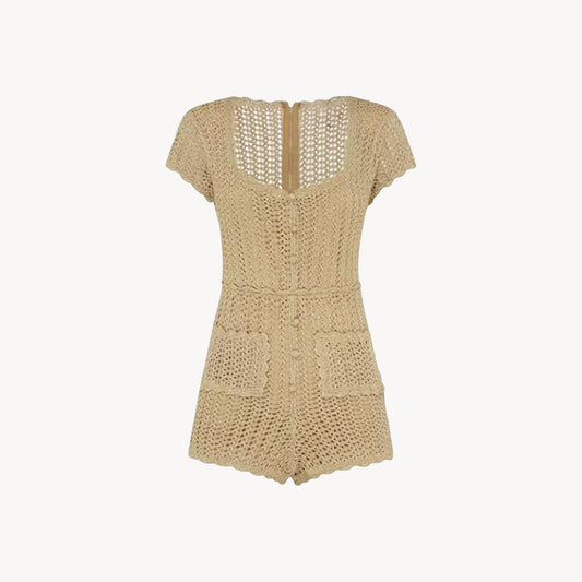 OPENWORK KNIT ROMPER