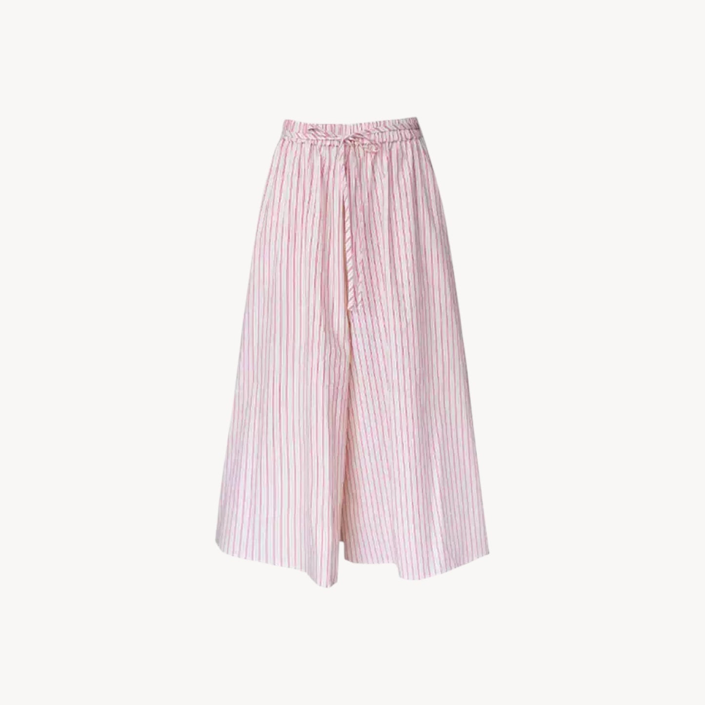 STRIPED MIDI SKIRT