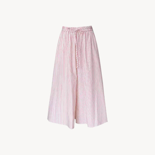 STRIPED MIDI SKIRT