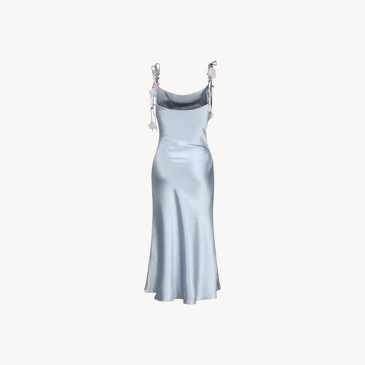 SATIN MIDI DRESS