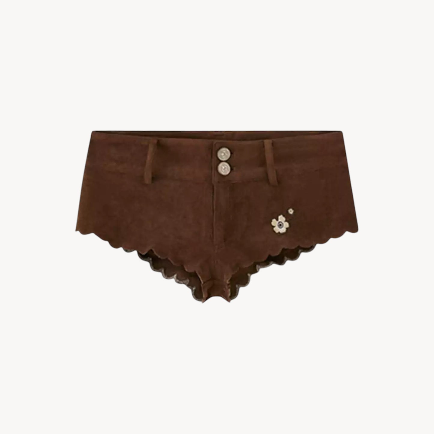 EMBROIDERED SCALLOPED MINI SKORT