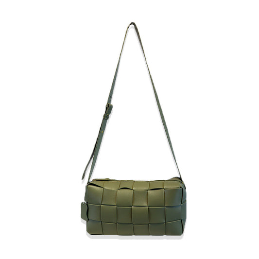 PU Tote Vintage Woven Shoulder Bag