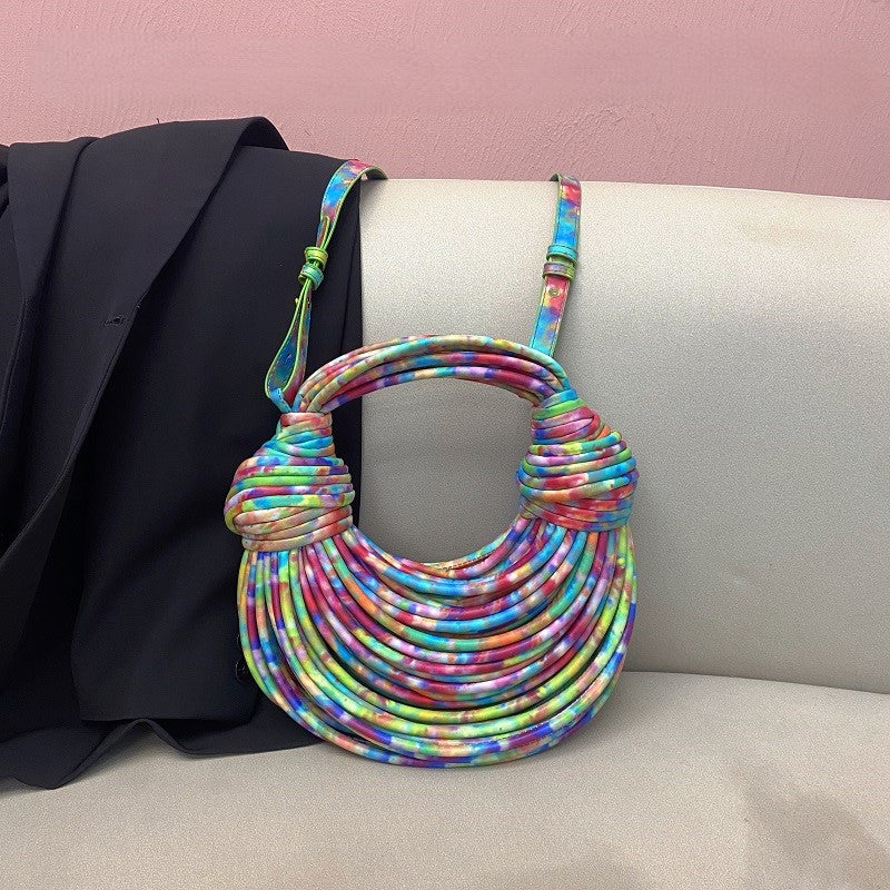 Handwoven Noodle Bag Knotted Dumpling Cloud Crossbody Bag