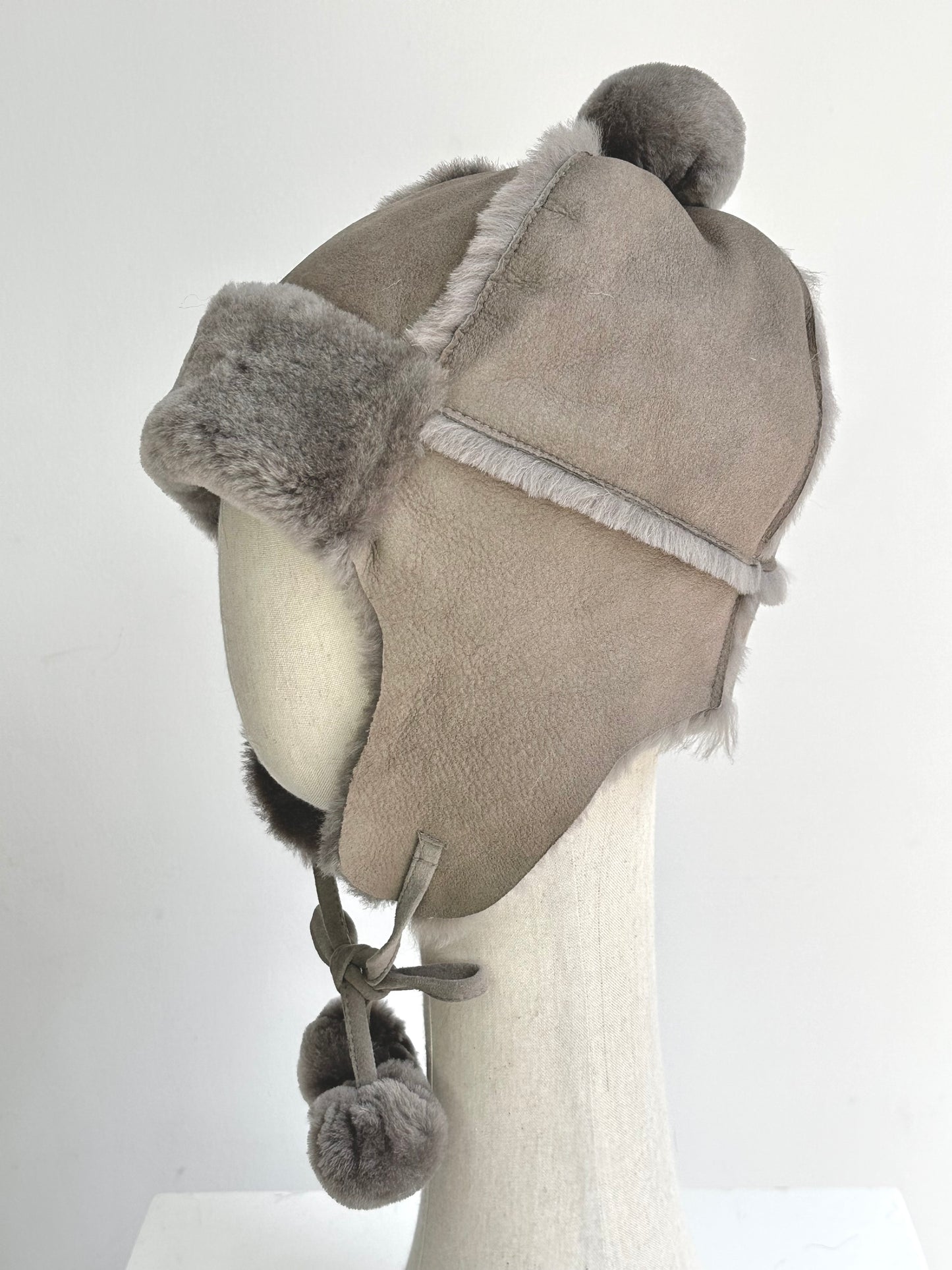 Lmported sheepskin all-in-one hat for men and women windproof fur ear protection hat