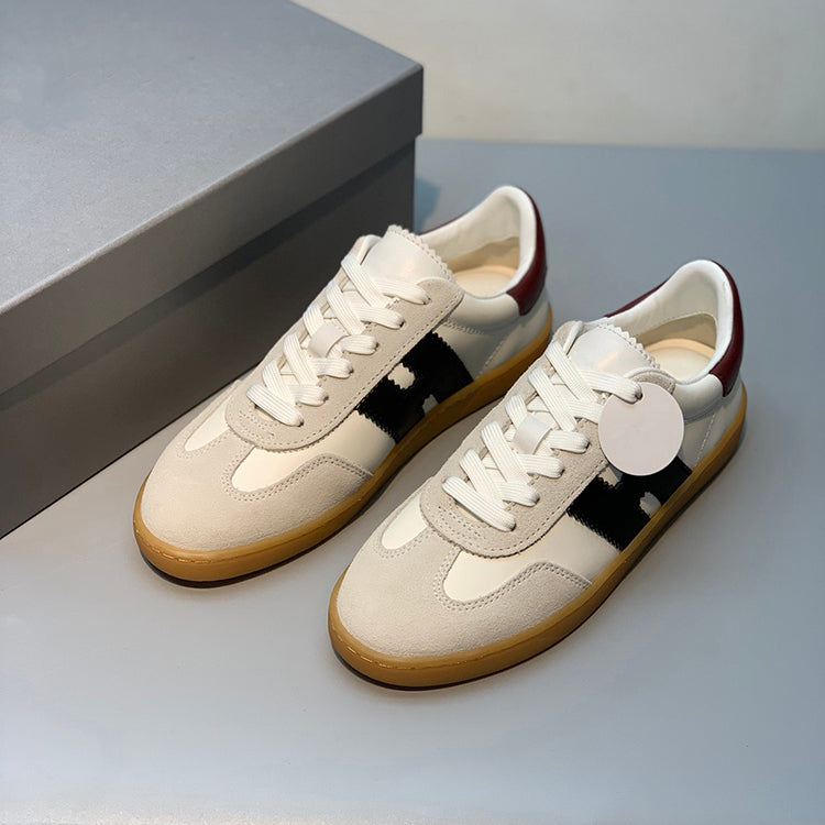 Fashionable round toe thick sole moral training shoes retro sneakers