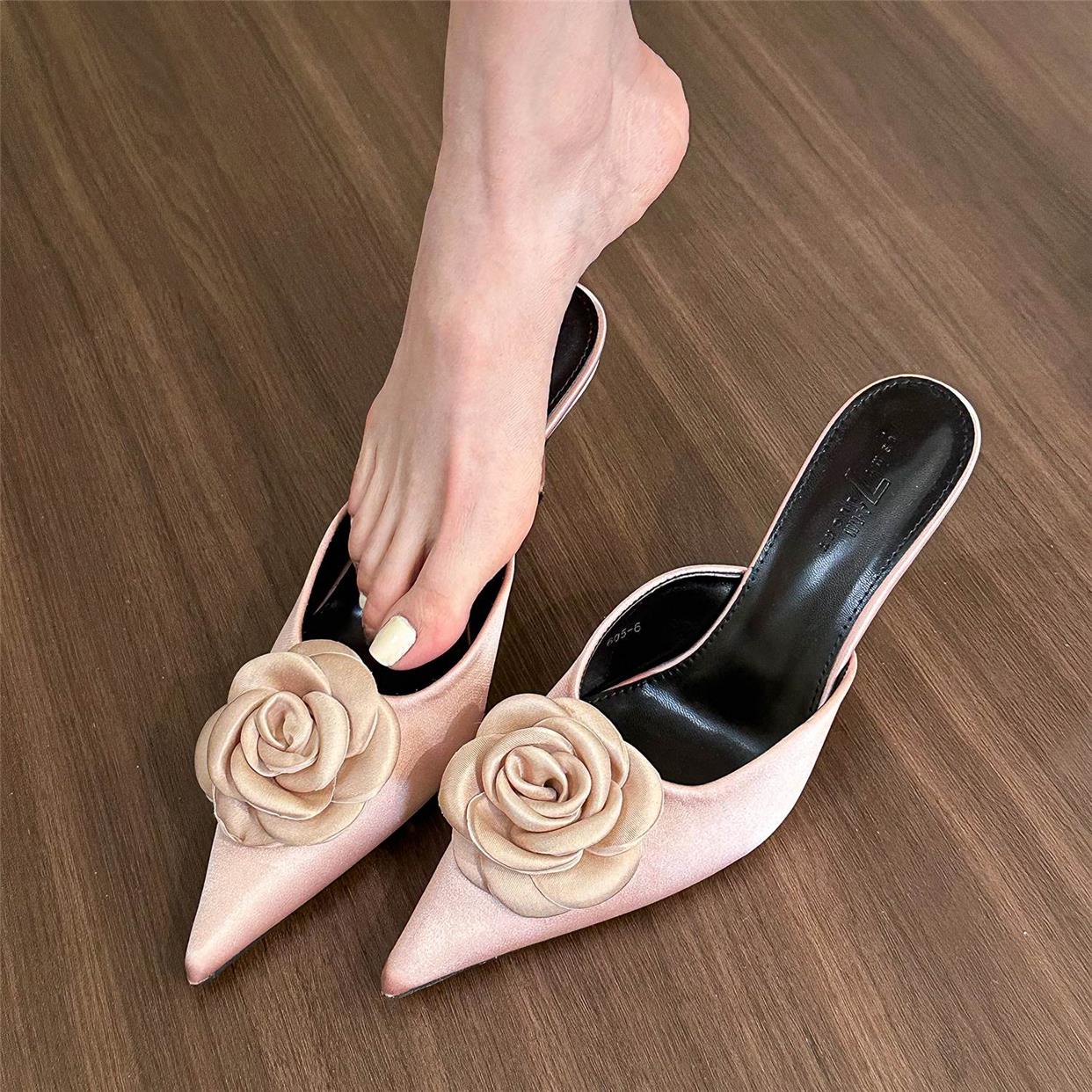 Monet rose pointed toe high heels