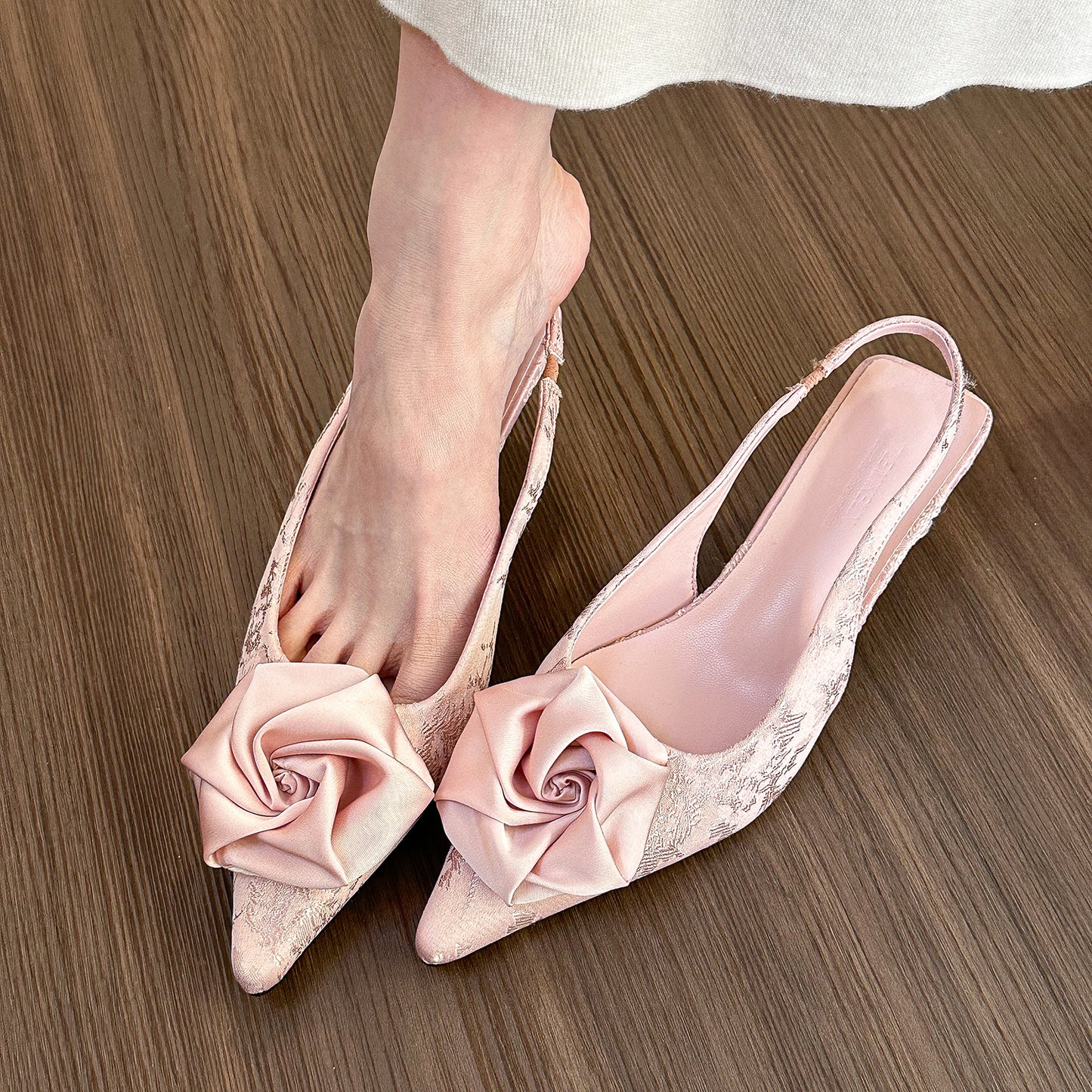 Floral high heel sandals
