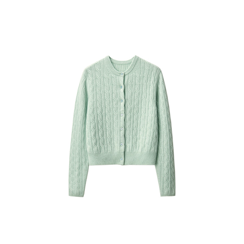 Pure cashmere cable knit sweater