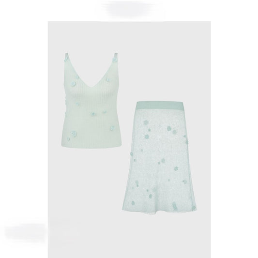 Knitted suspender set