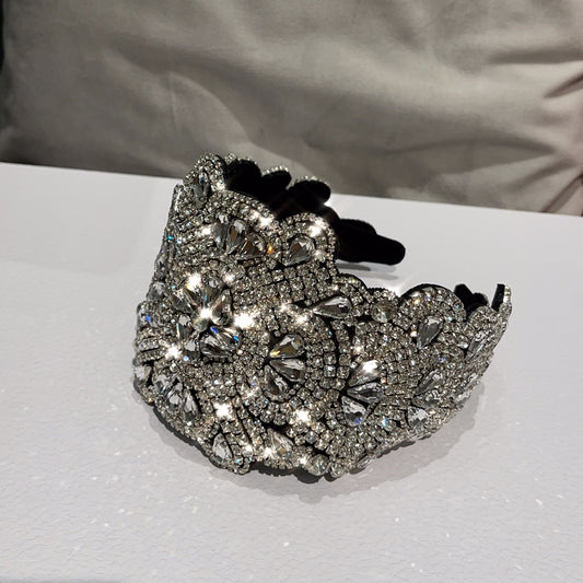 Wide-brim rhinestone small fragrant headband