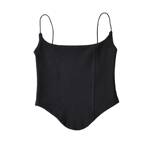 Lmitation fishbone camisole with bottoming top