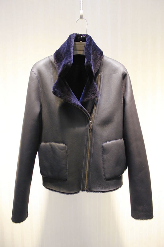 Merino sheep fur one-piece double-sided jacket imported from Spain