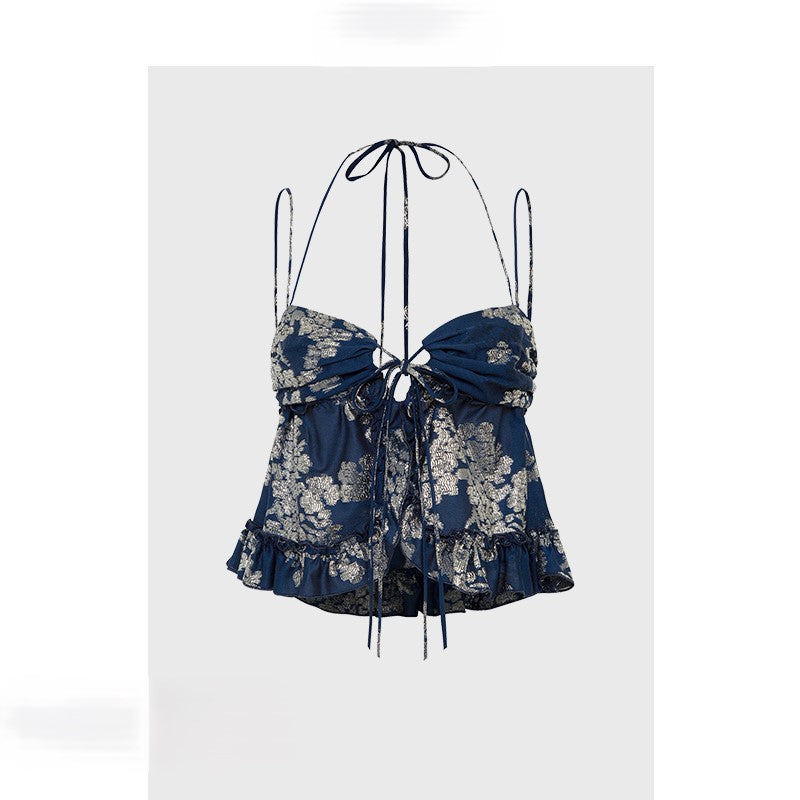 New Chinese style halterneck short style vest