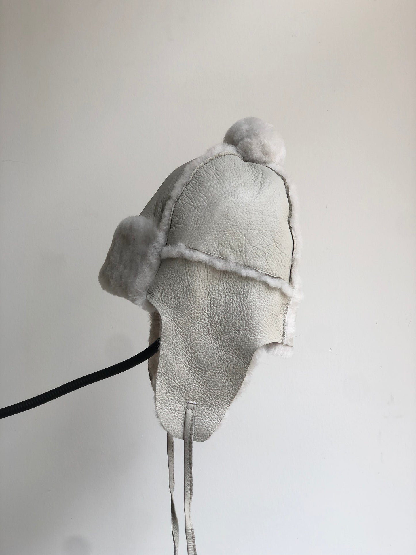 Lmported sheepskin all-in-one hat for men and women windproof fur ear protection hat