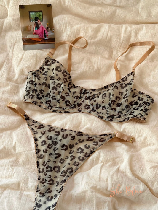 French sexy leopard print underwear ultra-thin style