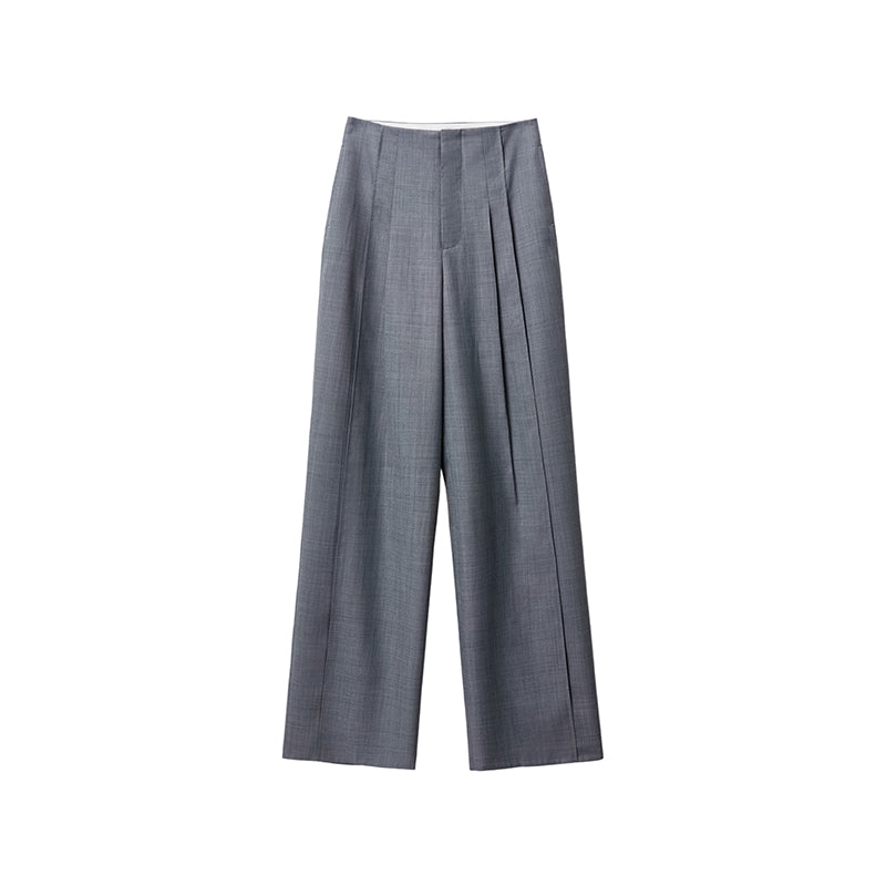 Australian wool blend Wang' brand wide-leg trousers