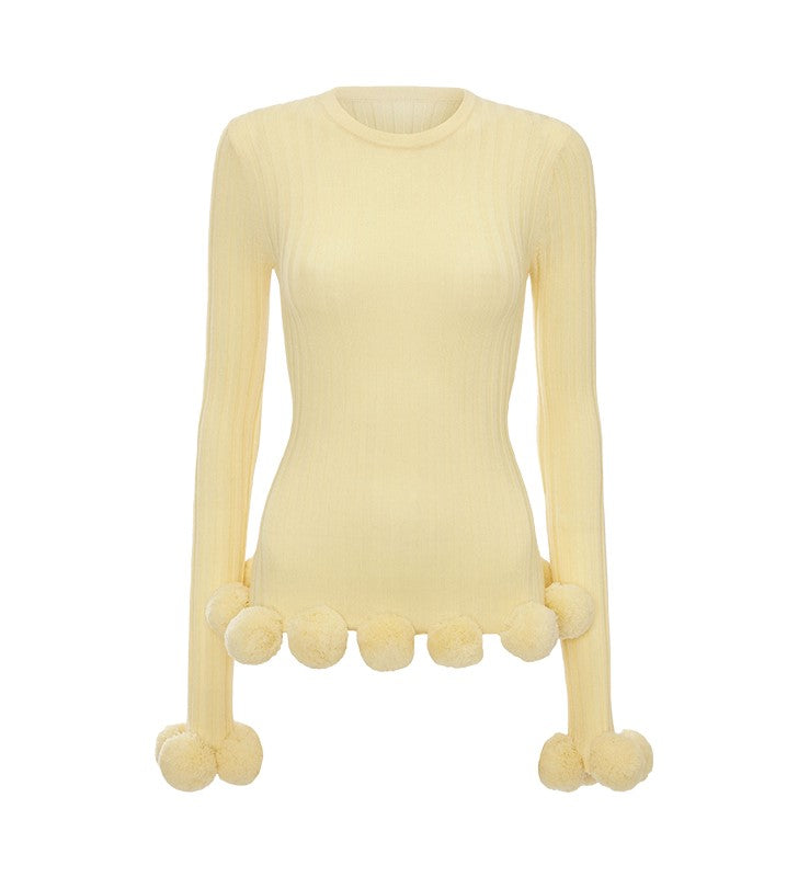 Flared sleeve knitted bottoming cardigan