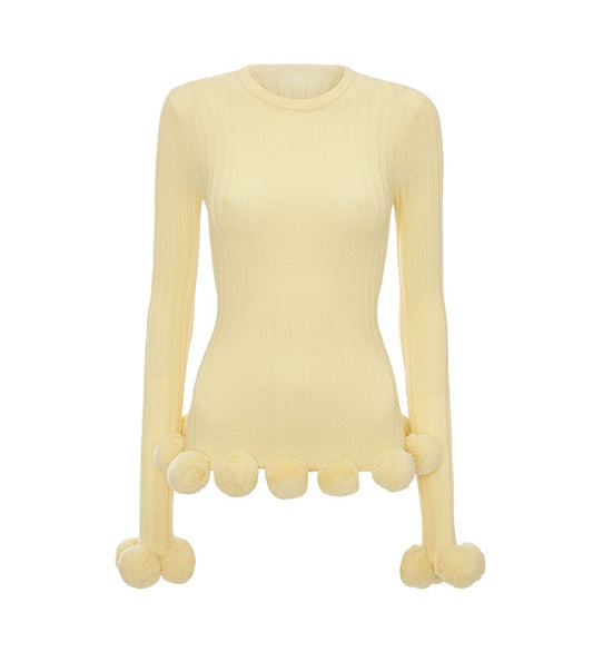 Flared sleeve knitted bottoming cardigan