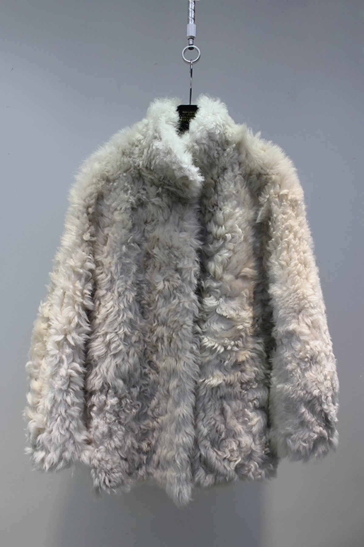 Tuscan sheepskin one-piece stand-collar fur coat imported from Spain