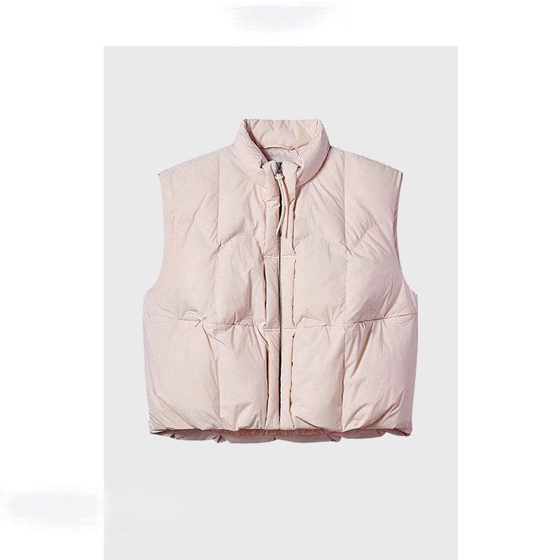 Pink Short Down Vest