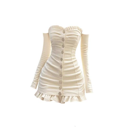 Tube top sleeve dress
