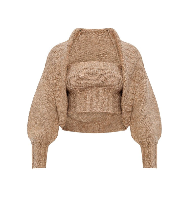 Cashmere sweater two piece set